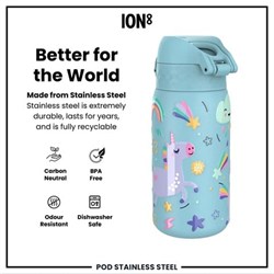 ION8 - Çocuk Su Termosu - Mavi Unicorn - 320 Ml - Sızdırmaz