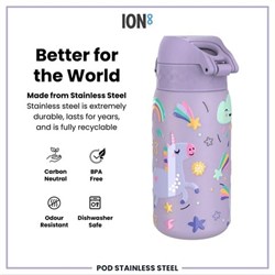 ION8 - Çocuk Su Termosu - Mor Unicorn - 320 Ml - Sızdırmaz