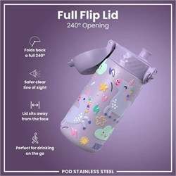 ION8 - Çocuk Su Termosu - Mor Unicorn - 320 Ml - Sızdırmaz