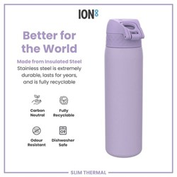 ION8 - İnce Su Termosu - Açık Mor - 500 Ml - Sızdırmaz