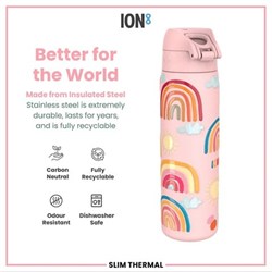 ION8 - İnce Su Termosu - Gökkuşağı - 500 Ml - Sızdırmaz