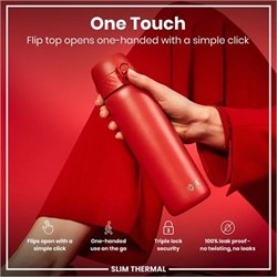 ION8 - İnce Su Termosu - Kırmızı - 500 Ml - Sızdırmaz
