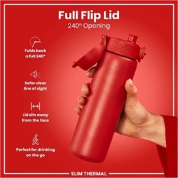ION8 - İnce Su Termosu - Kırmızı - 500 Ml - Sızdırmaz