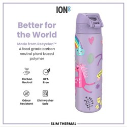 ION8 - İnce Su Termosu - Mor Unicorn - 500 Ml - Sızdırmaz