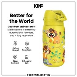 ION8 - Paslanmaz Çelik Çocuk Suluk - Aslanlar - 400 Ml - Sızdırmaz