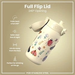 ION8 - Paslanmaz Çelik Çocuk Suluk - Böcekler Alemi - 400 Ml - Sızdırmaz
