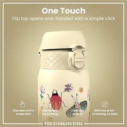 ION8 - Paslanmaz Çelik Çocuk Suluk - Böcekler Alemi - 400 Ml - Sızdırmaz