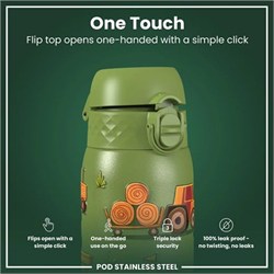 ION8 - Paslanmaz Çelik Çocuk Suluk - Çiftlik Makineleri - 400 Ml - Sızdırmaz