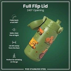 ION8 - Paslanmaz Çelik Çocuk Suluk - Çiftlik Makineleri - 400 Ml - Sızdırmaz