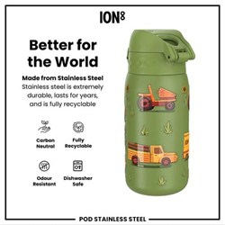 ION8 - Paslanmaz Çelik Çocuk Suluk - Çiftlik Makineleri - 400 Ml - Sızdırmaz