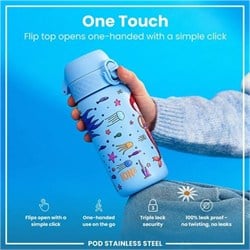 ION8 - Paslanmaz Çelik Çocuk Suluk - Deniz Kızları - 400 Ml - Sızdırmaz