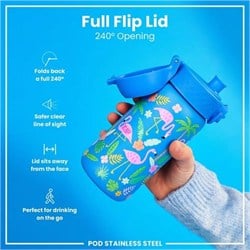 ION8 - Paslanmaz Çelik Çocuk Suluk - Flamingolar - 400 Ml - Sızdırmaz