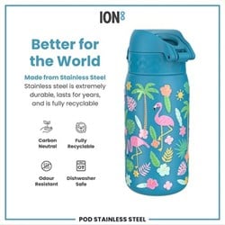 ION8 - Paslanmaz Çelik Çocuk Suluk - Flamingolar - 400 Ml - Sızdırmaz