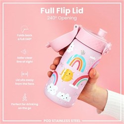 ION8 - Paslanmaz Çelik Çocuk Suluk - Gökkuşağı - 400 Ml - Sızdırmaz