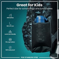 ION8 - Paslanmaz Çelik Çocuk Suluk - Kurtarma Aracı - 400 Ml - Sızdırmaz