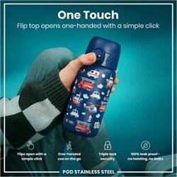 ION8 - Paslanmaz Çelik Çocuk Suluk - Kurtarma Aracı - 400 Ml - Sızdırmaz