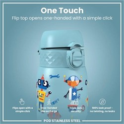 ION8 - Paslanmaz Çelik Çocuk Suluk - Robotlar - 400 Ml - Sızdırmaz