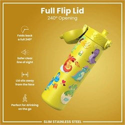 ION8 - Paslanmaz Çelik İnce Suluk - Ejderhalar - 600 Ml - Sızdırmaz