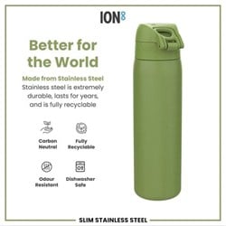 ION8 - Paslanmaz Çelik İnce Suluk - Haki Yeşili - 600 Ml - Sızdırmaz