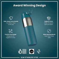 ION8 - Paslanmaz Çelik İnce Suluk - Koyu Turkuaz - 600 Ml - Sızdırmaz