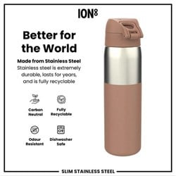 ION8 - Paslanmaz Çelik İnce Suluk - Mocha Kahve - 600 Ml - Sızdırmaz