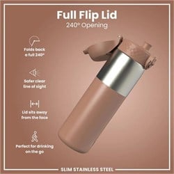 ION8 - Paslanmaz Çelik İnce Suluk - Mocha Kahve - 600 Ml - Sızdırmaz