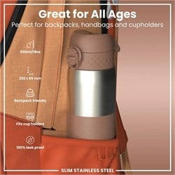 ION8 - Paslanmaz Çelik İnce Suluk - Mocha Kahve - 600 Ml - Sızdırmaz