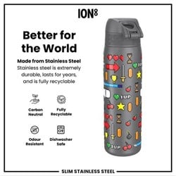 ION8 - Paslanmaz Çelik İnce Suluk - Oyuncu - 600 Ml - Sızdırmaz