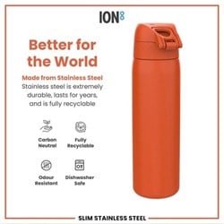 ION8 - Paslanmaz Çelik İnce Suluk - Turuncu - 600 Ml - Sızdırmaz