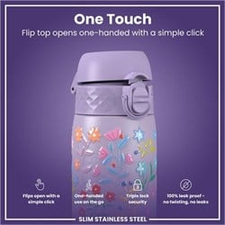 ION8 - Paslanmaz Çelik İnce Suluk - Zarif Çiçekli - 600 Ml - Sızdırmaz