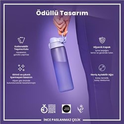 Ion8 - İnce Suluk - Açık Mor - 500 Ml - Sızdırmaz - BPA İçermeyen