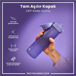 Ion8 - İnce Suluk - Açık Mor - 500 Ml - Sızdırmaz - BPA İçermeyen