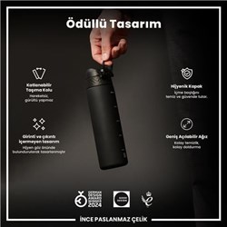 Ion8 - İnce Suluk - Deniz Mavisi - 500 Ml - Sızdırmaz - BPA İçermeyen