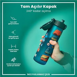 Ion8 - İnce Suluk - Koyu Mavi - 500 Ml - Sızdırmaz - BPA İçermeyen