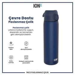 Ion8 - İnce Suluk - Koyu Mavi - 500 Ml - Sızdırmaz - BPA İçermeyen