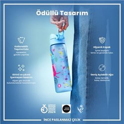 Ion8 - İnce Suluk - Mavi Unicorn - 500 Ml - Sızdırmaz - BPA İçermeyen