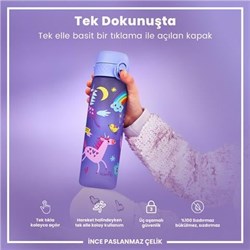 Ion8 - İnce Suluk - Mor Unicorn - 500 Ml - Sızdırmaz - BPA İçermeyen