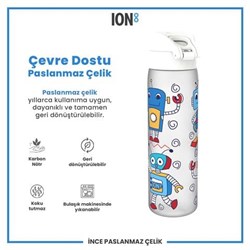 Ion8 - İnce Suluk - Robotlar - 500 Ml - Sızdırmaz - BPA İçermeyen