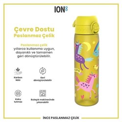 Ion8 - İnce Suluk - Sarı Unicorn - 500 Ml - Sızdırmaz - BPA İçermeyen