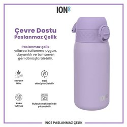 Ion8 - Paslanmaz Çelik Çocuk Suluk - Açık Mor - 400 Ml - Sızdırmaz