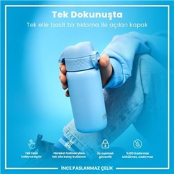 Ion8 - Paslanmaz Çelik Çocuk Suluk - Alaska Mavisi - 400 Ml - Sızdırmaz