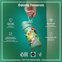Ion8 - Paslanmaz Çelik Çocuk Suluk - Çiftlik Hayvanları - 400 Ml - Sızdırmaz