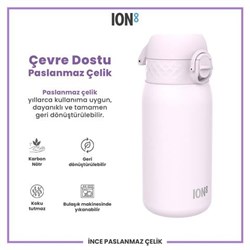 Ion8 - Paslanmaz Çelik Çocuk Suluk - Leylak - 400 Ml - Sızdırmaz