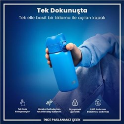 Ion8 - Paslanmaz Çelik Çocuk Suluk - Mavi - 400 Ml - Sızdırmaz