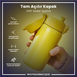 Ion8 - Paslanmaz Çelik Çocuk Suluk - Sarı - 400 Ml - Sızdırmaz