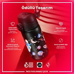 Ion8 - Paslanmaz Çelik Çocuk Suluk - Uzay - 400 Ml - Sızdırmaz