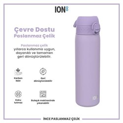 Ion8 - Paslanmaz Çelik İnce Suluk - Açık Mor - 600 Ml - Sızdırmaz