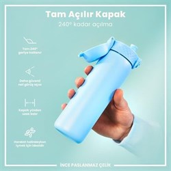 Ion8 - Paslanmaz Çelik İnce Suluk - Alaska Mavisi - 600 Ml - Sızdırmaz
