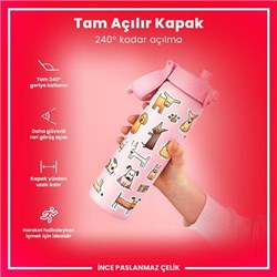 Ion8 - Paslanmaz Çelik İnce Suluk - Köpekler - 600 Ml - Sızdırmaz
