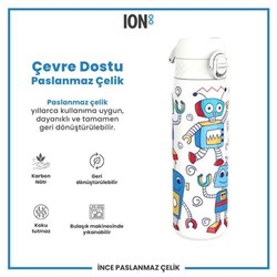 Ion8 - Paslanmaz Çelik İnce Suluk - Robotlar - 600 Ml - Sızdırmaz